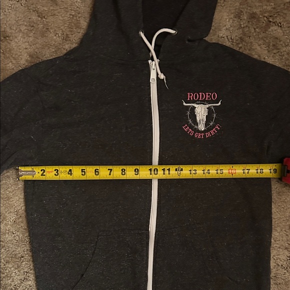 Rodeo Women's Gray Zip-Up Hoodie - Picture 9 of 9